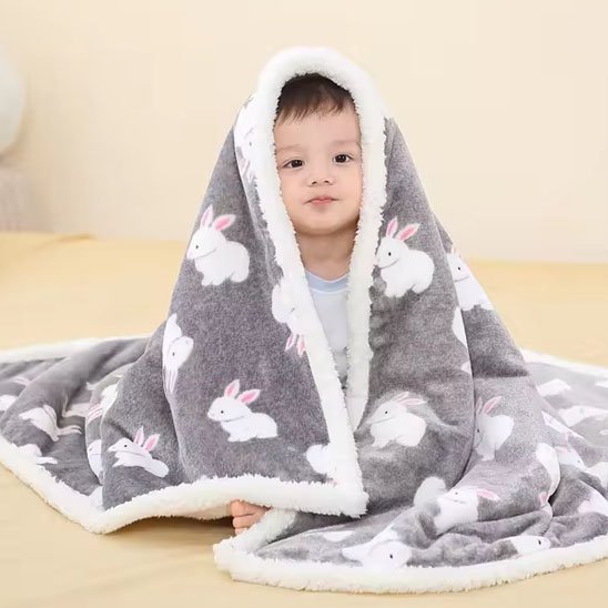 Couverture Bébé Sherpa Ultra-Douce – Chaude, Réconfortante & Polyvalente